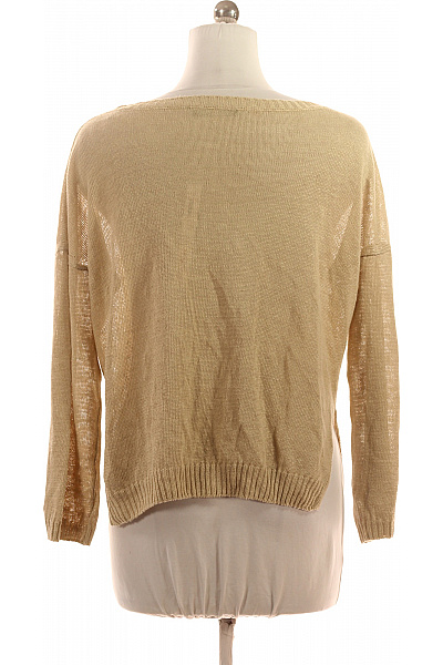 Max Mara Dámský pletený ažurový pulovr zlatý Vel. XXL | Max Mara | obrázek 3