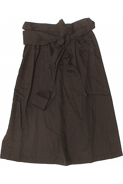 limberry Dámská hnědá dlouhá sukně s vysokým pasem a mašlí pruhovaná Velikost 34 | limberry | obrázek 2