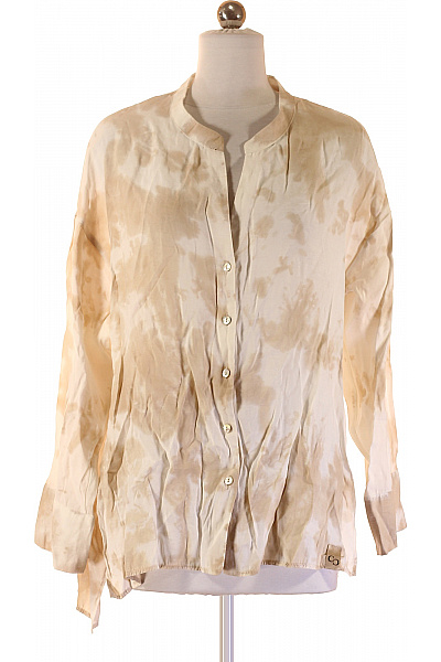 Dámská Košile Dlouhý Rukáv Béžová Batikovaná Ležérní Volná Velikost s | Unimoda | obrázek 2