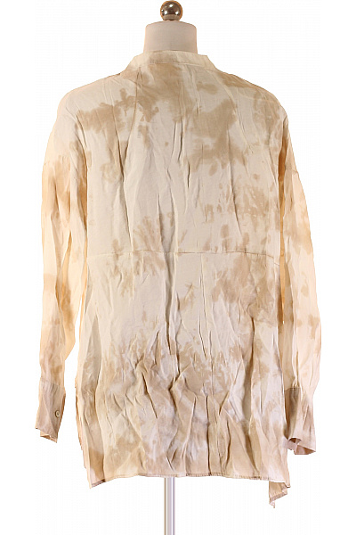 Dámská Košile Dlouhý Rukáv Béžová Batikovaná Ležérní Volná Velikost s | Unimoda | obrázek 3