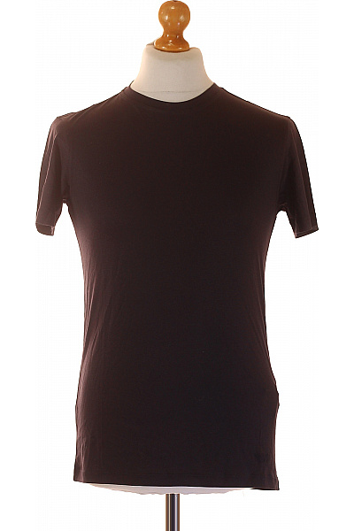 ARMANI Pánské Hedvábné Tričko Basic Jednobarevné S Krátkým Rukávem Kulatý Výstřih Velikost s | ARMANI | obrázek 2