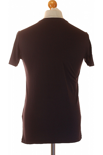 ARMANI Pánské Hedvábné Tričko Basic Jednobarevné S Krátkým Rukávem Kulatý Výstřih Velikost s | ARMANI | obrázek 3