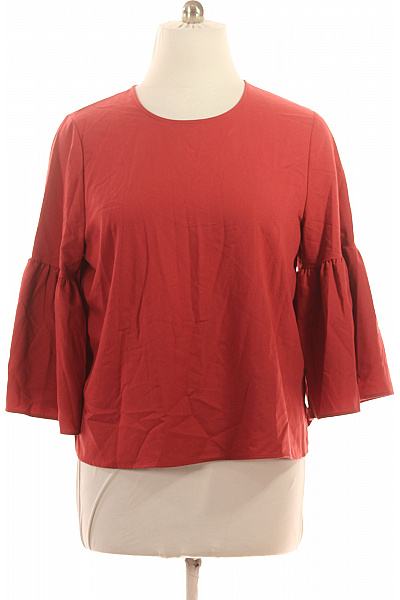 WHO WHAT WEAR Červená halenka elegantní volná se zvonovými rukávy společenská Velikost xxl | WHO WHAT WEAR | obrázek 2