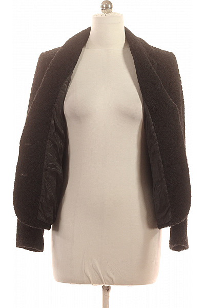 InWear Krátký vlněný černý strukturovaný elegantní vypasovaný kabát Vel. 38 | InWear | obrázek 4