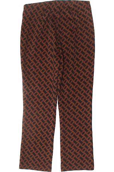 SEDUCTIVE Dámské rovné kalhoty hnědé černé vzorované s vysokým pasem Velikost 38 | SEDUCTIVE | obrázek 2