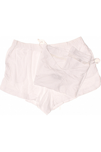 Donna Karan dámské bílé viskózové pyžamo šortky Velikost L | Donna Karan | obrázek 2