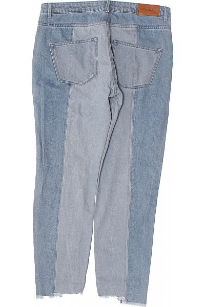 Dámské bavlněné dvoubarevné džíny s roztřepenými nohavicemi Vel. 30 | Unimoda | obrázek 2