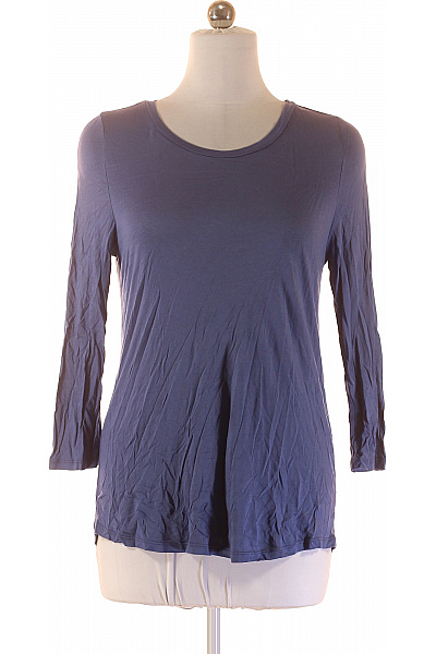 Esprit Dámské tričko modré s dlouhým rukávem basic jednobarevné s kulatým výstřihem Velikost l | Esprit | obrázek 2