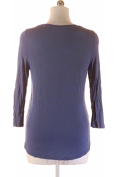 Esprit Dámské tričko modré s dlouhým rukávem basic jednobarevné s kulatým výstřihem Velikost l | Esprit | obrázek 3