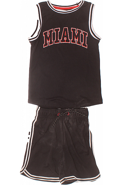 Next Dívčí Souprava Tričko A Kraťasy Miami černé Polyesterové Vel. 110 Cm
