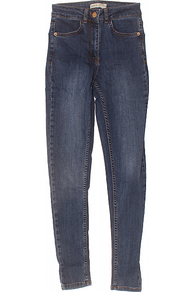 Oasis Dámské Bavlněné Modré Strečové Skinny Džíny S Kapsami Vel. 6