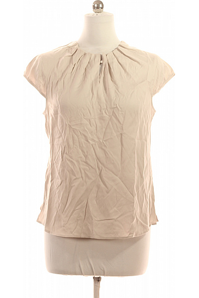 COMMA Dámská Béžová Polyesterová Halenka Krátký Rukáv Elegantní Volná Vel. 40