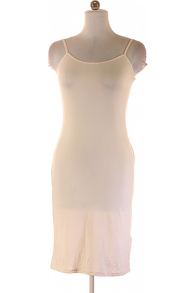 Dámská bílá saténová hladká spodnička špagetová ramínka úzký střih Vel. 38 | Unimoda | obrázek 2