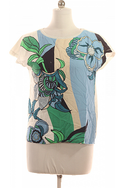 BETTY BARCLAY Dámské Tričko S Krátkým Rukávem A Květinovým Potiskem Vel. 38