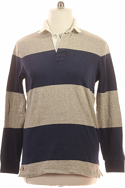 Ralph Lauren Pánské pruhované tričko s dlouhým rukávem a límečkem Velikost M | Ralph Lauren | obrázek 2