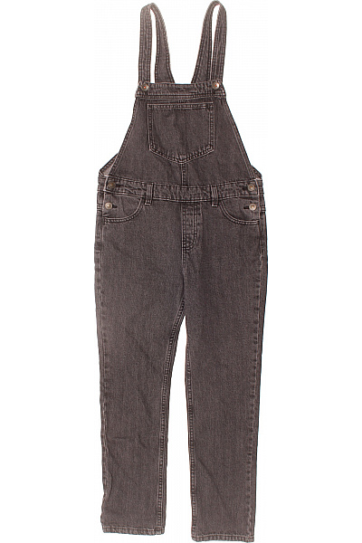 BENETTON Dívčí černé džínové lacláče sepraný vzhled Velikost 150 C M | BENETTON | obrázek 2