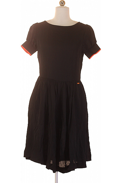 ARMANI Černé Krátké šaty S Krátkým Rukávem Volné Jednoduché Denní Velikost 4