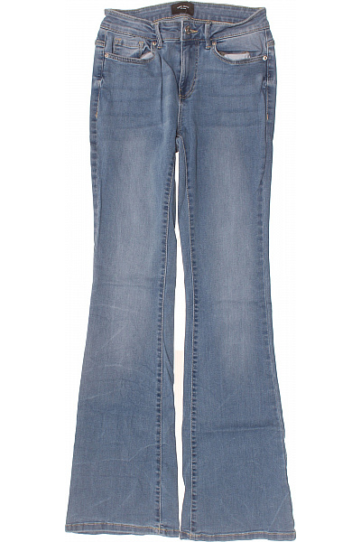 VERO MODA Dámské Modré Zvonové Džíny Seprané Klasické S Kapsami Velikost 32