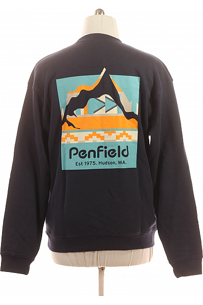 Penfield Pánská tmavě modrá mikina bez kapuce s potiskem streetwear Vel. L | Penfield | obrázek 2