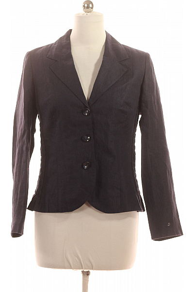 Per Una Dámský tmavý vypasovaný blejzr elegantní jednořadé s knoflíky Vel. 16 | Per Una | obrázek 2