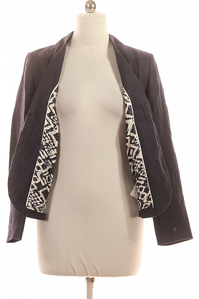 Per Una Dámský tmavý vypasovaný blejzr elegantní jednořadé s knoflíky Vel. 16 | Per Una | obrázek 4