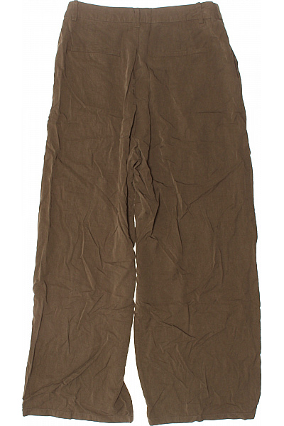 LAWRENCE GREY Hnědé volné rovné látkové kalhoty ležérní s knoflíky Vel. 38 | LAWRENCE GREY | obrázek 3