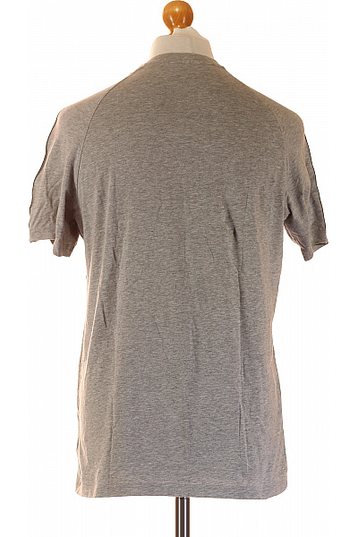 Hugo Boss Pánské Šedé Bavlněné Tričko s Krátkým Rukávem a Nápisem Velikost s | Hugo Boss | obrázek 3