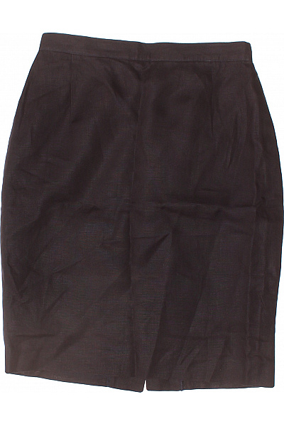 cacharel Dámská lněná pouzdrová sukně tmavě hnědá business ke kolenům Vel. XS | cacharel | obrázek 2