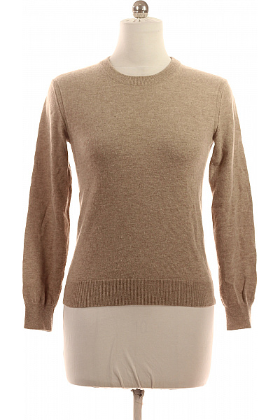 HUGENBERG Dámský Béžový Tenký Pletený Basic Pulovr Přes Hlavu Vel. M