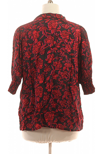 Kaffe Dámská květinová košile s krátkým rukávem červená Vel. 52 | Kaffe | obrázek 2