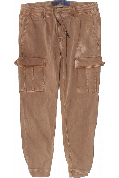 Street One Pánské Cargo Kalhoty Volnočasové Hnědé S Kapsami Vel. 32/34