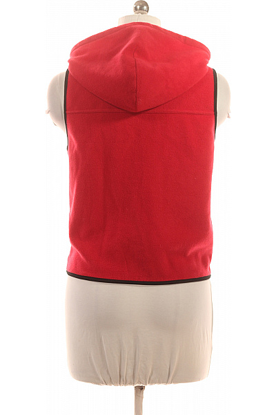 LEVIS Dámská červená fleecová vesta s kapucí outdoorová krátká Velikost M | LEVIS | obrázek 3