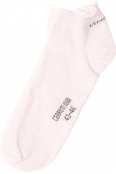 CERRUTI Nízké Ponožky Bílé Bavlněné Velikost 43/46