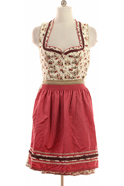 Stockerpoint Dirndl květovaný krémový s růžovou plisovanou sukní retro Velikost 40 | Stockerpoint | obrázek 2
