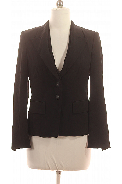 Laurel Černé vypasované společenské sako triacetátové elegantní business jednořadé Velikost 38 | Laurel | obrázek 2