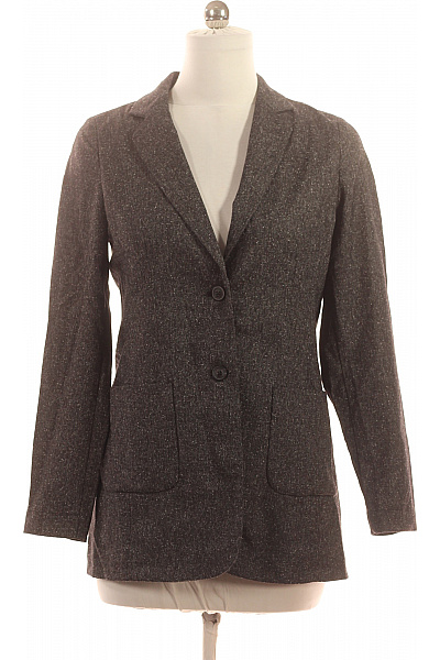 OPUS Dámský šedý tvídový blejzr elegantní vypasované jednořadé na běžné nošení podzimní Velikost 38 | OPUS | obrázek 2