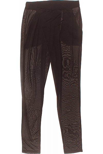 Dámské viskózové kalhoty volné černé síťované ležérní Vel. s | Unimoda | obrázek 2