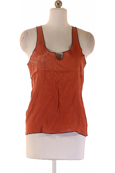 Dámské Oranžové Tílko Bez Rukávů Vel. M