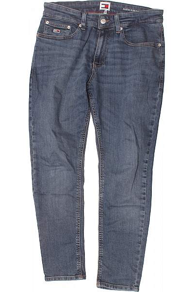 TOMMY HILFIGER Austin Slim Fit Modré Džíny Strečové Klasické S Kapsami Vel. 30