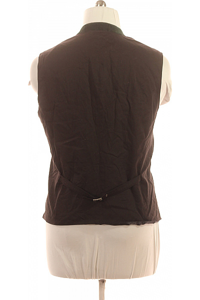 Pánská tmavě zelená semišová vesta tradiční společenská Velikost 60 | Unimoda | obrázek 3