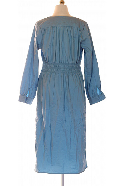 MSCH copenhagen Dámské bavlněné šaty s dlouhým rukávem modré volnočasové Vel. s | MSCH copenhagen | obrázek 3