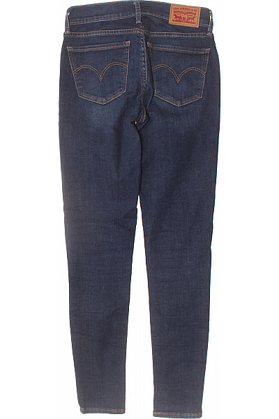 Dámské tmavě modré strečové skinny džíny úzké seprané Vel. 25 | Unimoda | obrázek 2