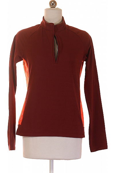 Protective Dámská Polyesterová Mikina Sportovní Se Zipem U Krku Jednobarevná Outdoor Hřejivá Velikost 38+