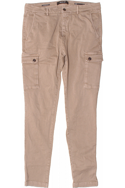 REPLAY Pánské Cargo Kalhoty Béžové Volnočasové Bavlněné Vel. 36