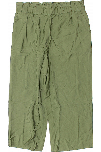 COMMA Zelené volné letní pohodlné kalhoty s gumou v pase Velikost 40 | COMMA | obrázek 2