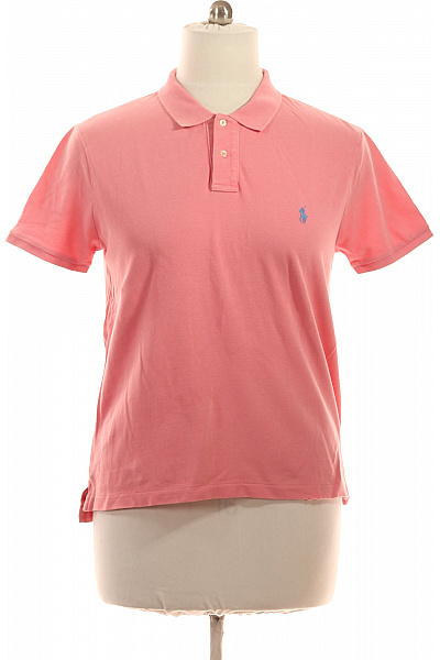 POLO CLUB Royal Berkshire Dámské Růžové Bavlněné Polo Tričko S Krátkým Rukávem A Límečkem Vel. Xl