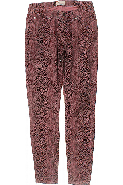 SELECTED Dámské Džíny úzké Růžové S Potiskem Hadí Kůže Strečové Vel. W29