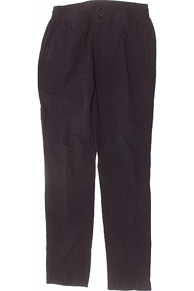 HARRY BROWN Dámské Lněné Volné Kalhoty černé S Pružným Pasem A Kapsami Vel. 30