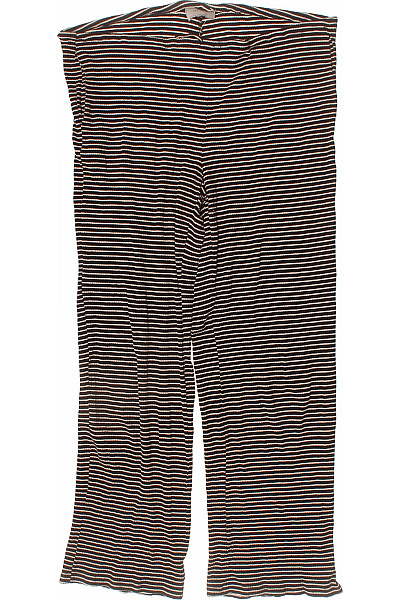 neo noir Dámské bavlněné pruhované tepláky volné dlouhé ležérní s pružným pasem Velikost 38 | neo noir | obrázek 2