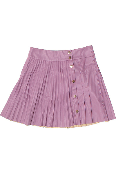 ZARA Dámská fialová koženková minisukně plisovaná s knoflíky Velikost M | ZARA | obrázek 2